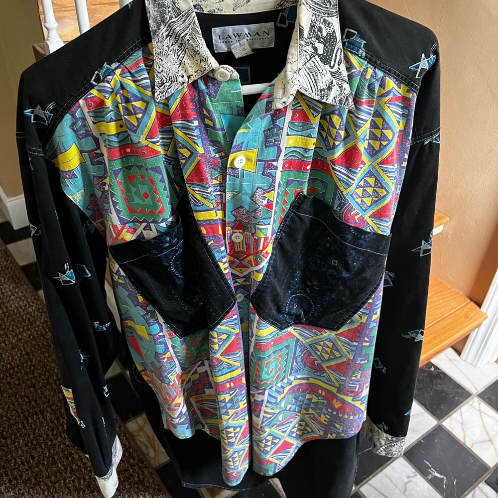 1980s lawman international m very rare shirt vintage